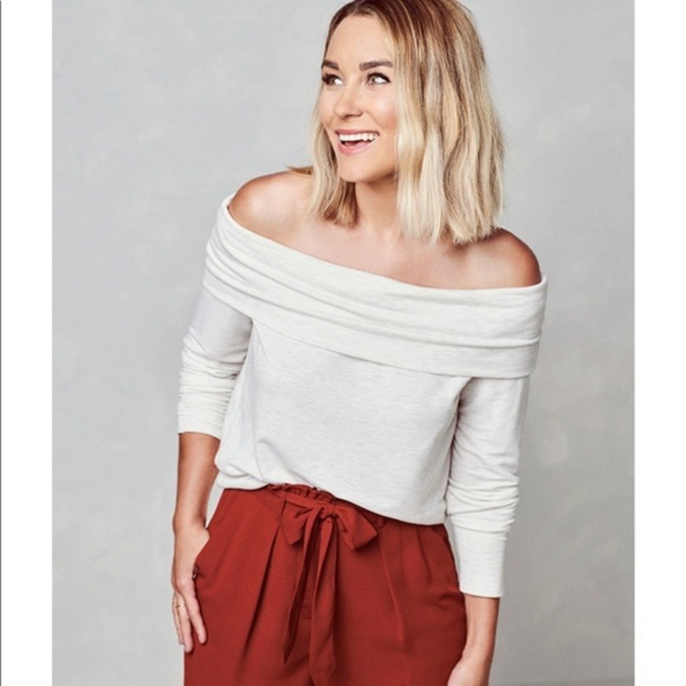 NWT LC Lauren Conrad Weekend Off-the-Shoulder Sweatshirt